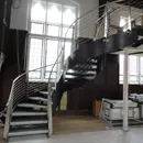 Finished steel spiral staircase